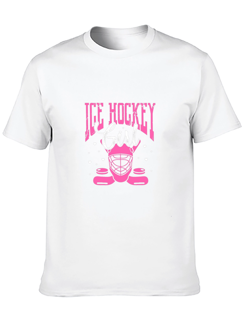 Ice Hockey Girl Black T-Shirt