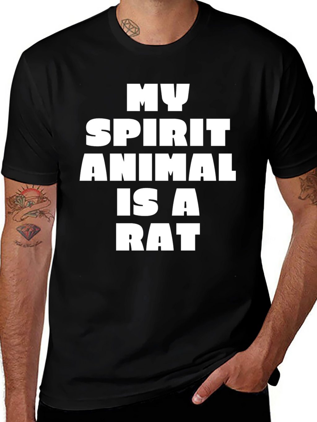 Rat Spirit Animal T-Shirt Funny Graphic Tee