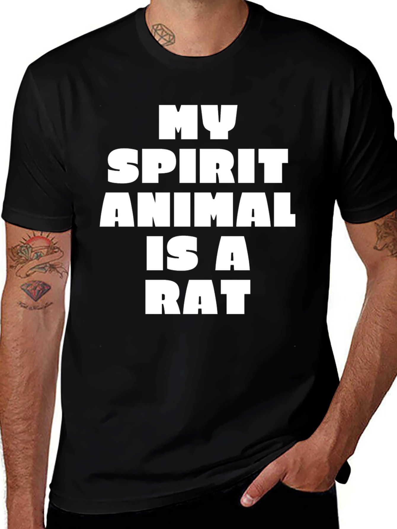 Rat Spirit Animal T-Shirt Funny Graphic Tee