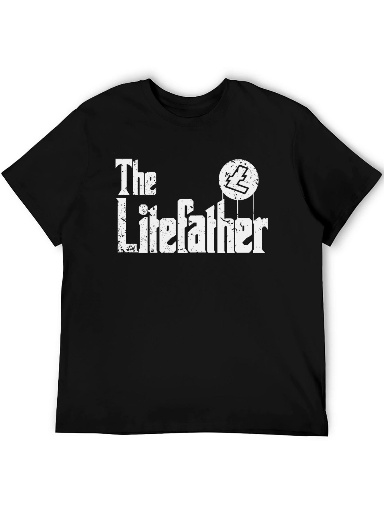 The Litefather Black T-Shirt - Crypto Humor