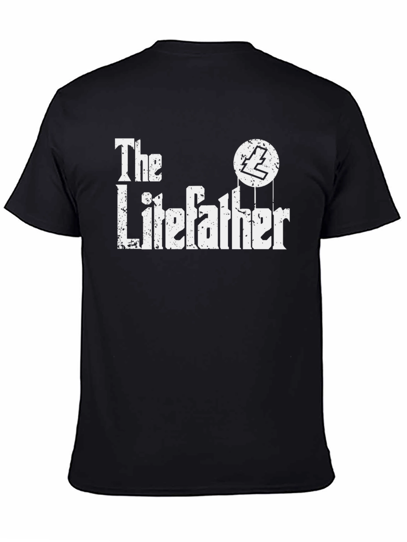 The Litefather Black T-Shirt - Crypto Humor
