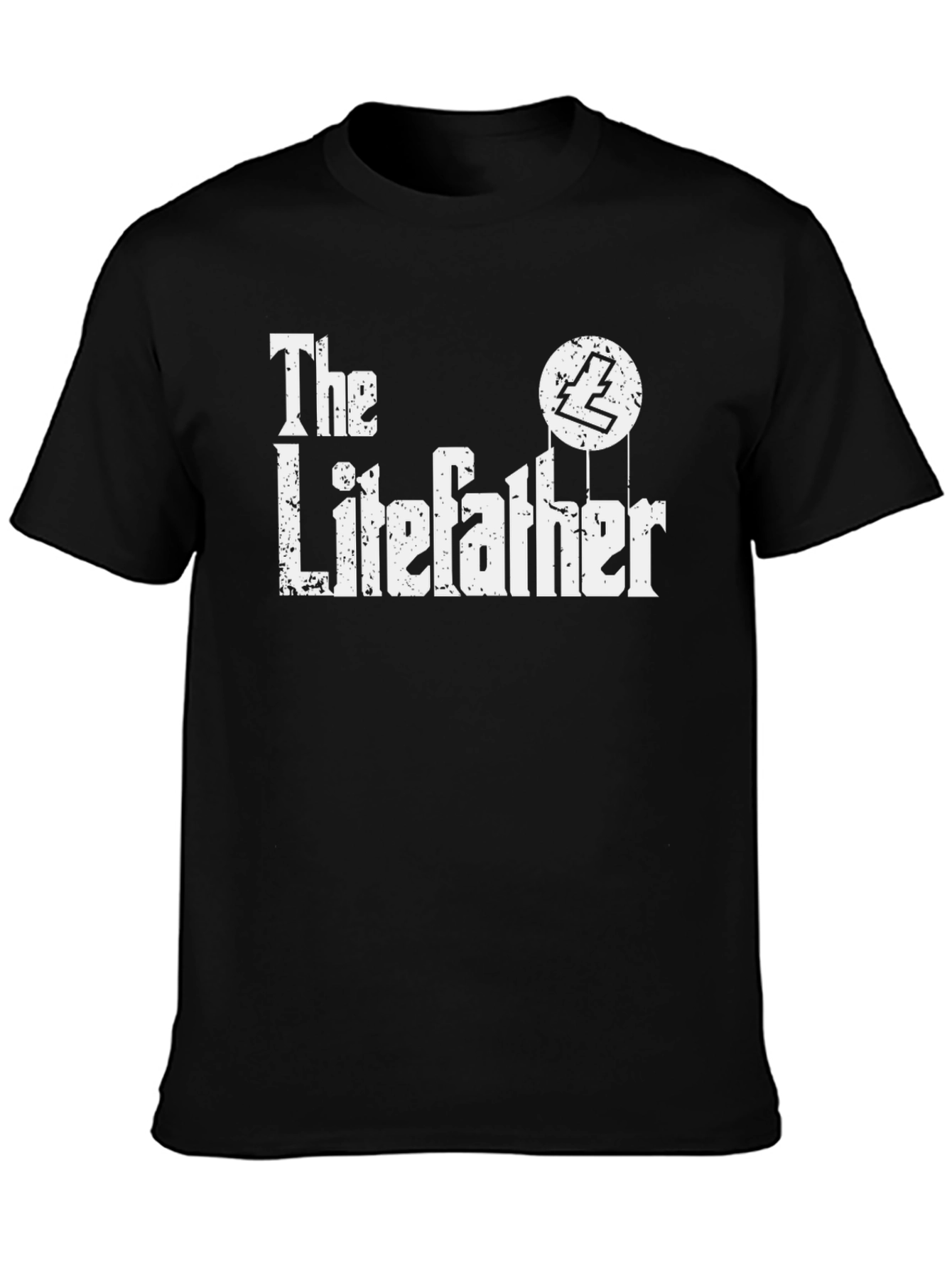The Litefather Black T-Shirt - Crypto Humor
