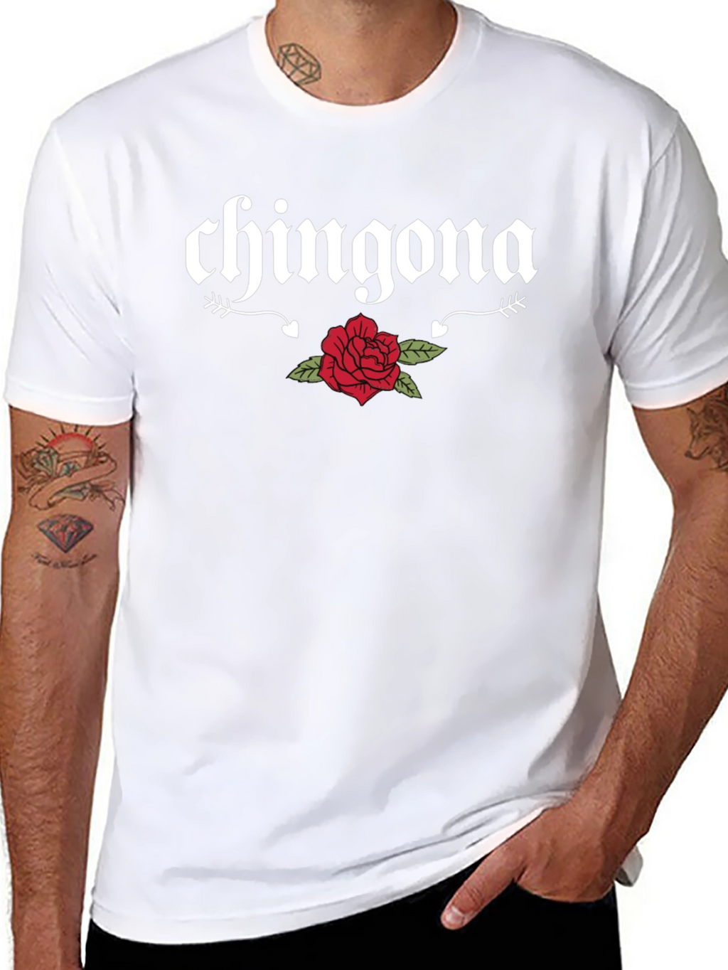 Chingona Rose Graphic Tee - Bold & Stylish