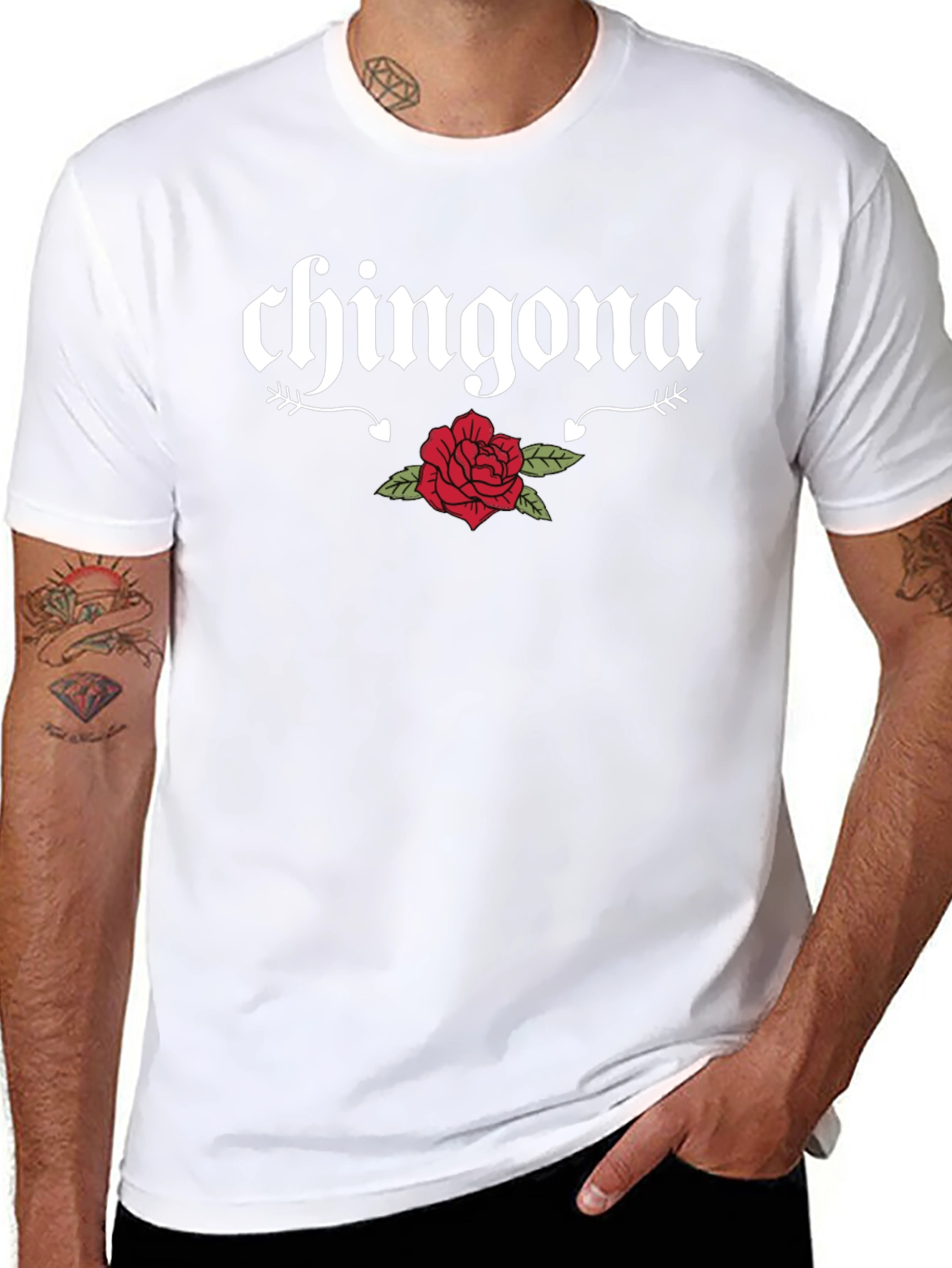Chingona Rose Graphic Tee - Bold & Stylish