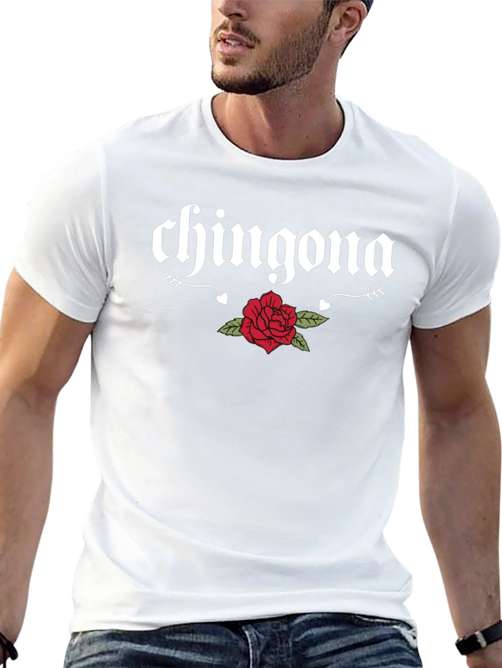Chingona Rose Graphic Tee - Bold & Stylish