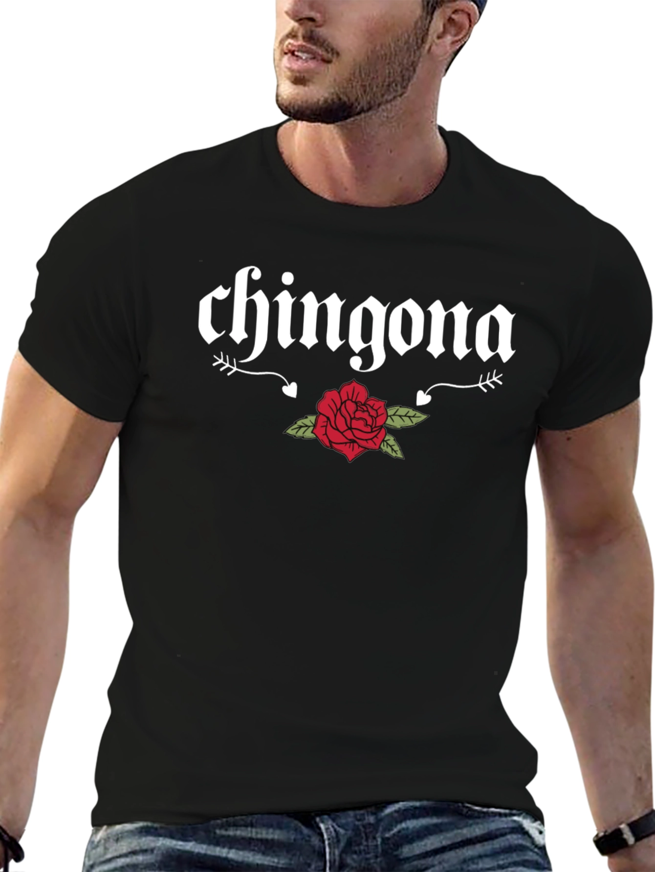 Chingona Rose Graphic Tee - Bold & Stylish
