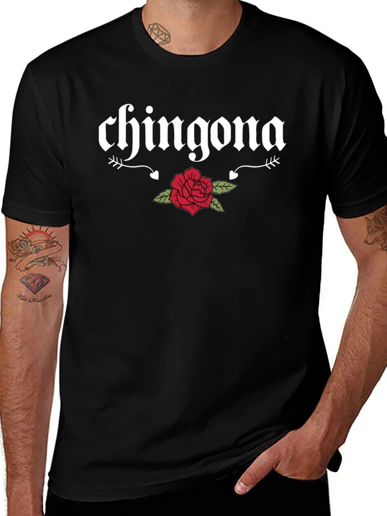 Chingona Rose Graphic Tee - Bold & Stylish