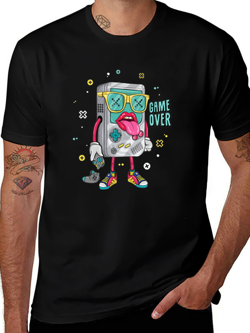 Game Over Graphic Black T-Shirt