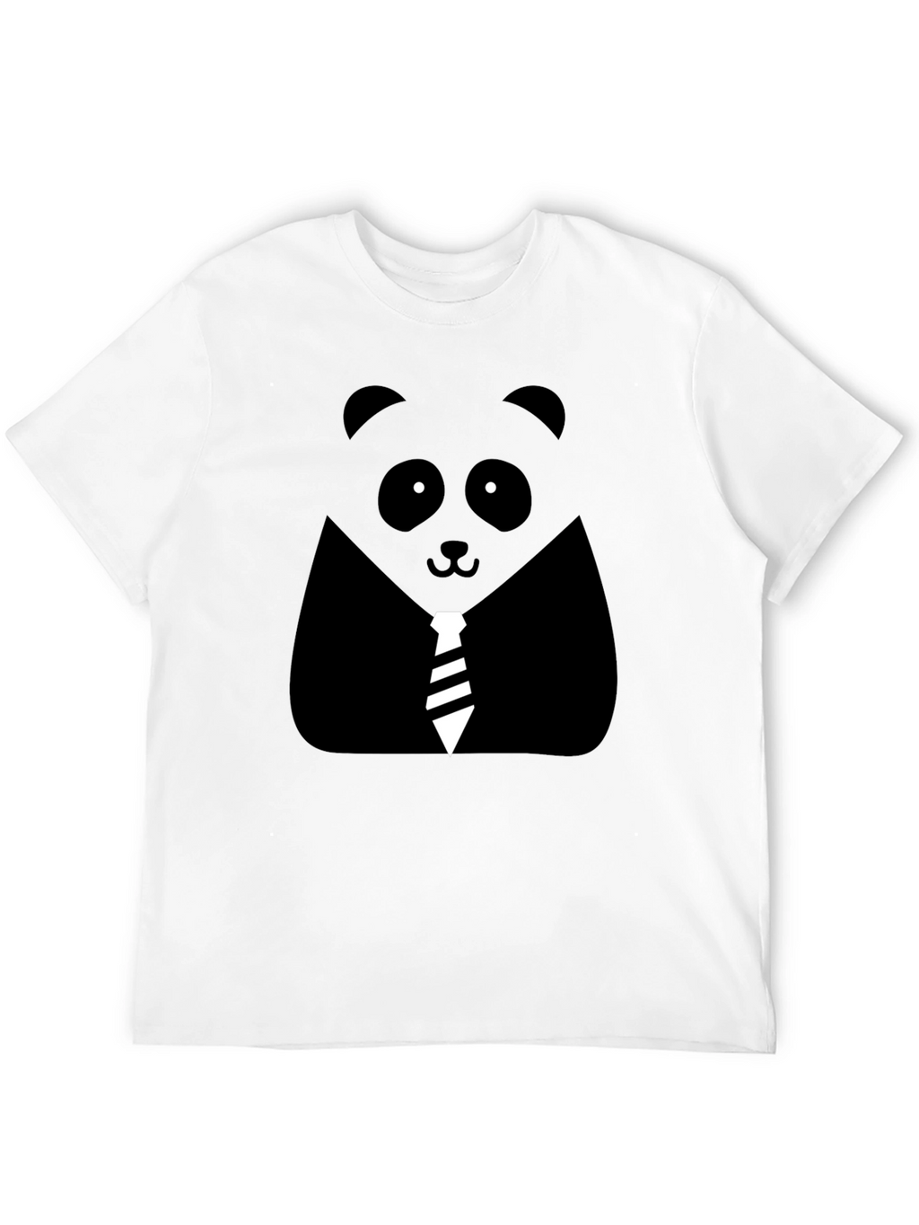Panda Tie Black T-Shirt