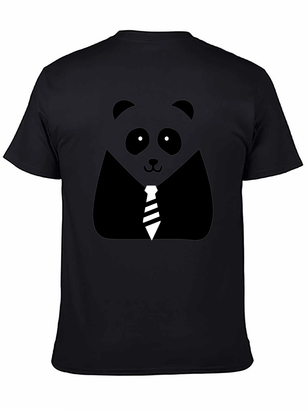 Panda Tie Black T-Shirt