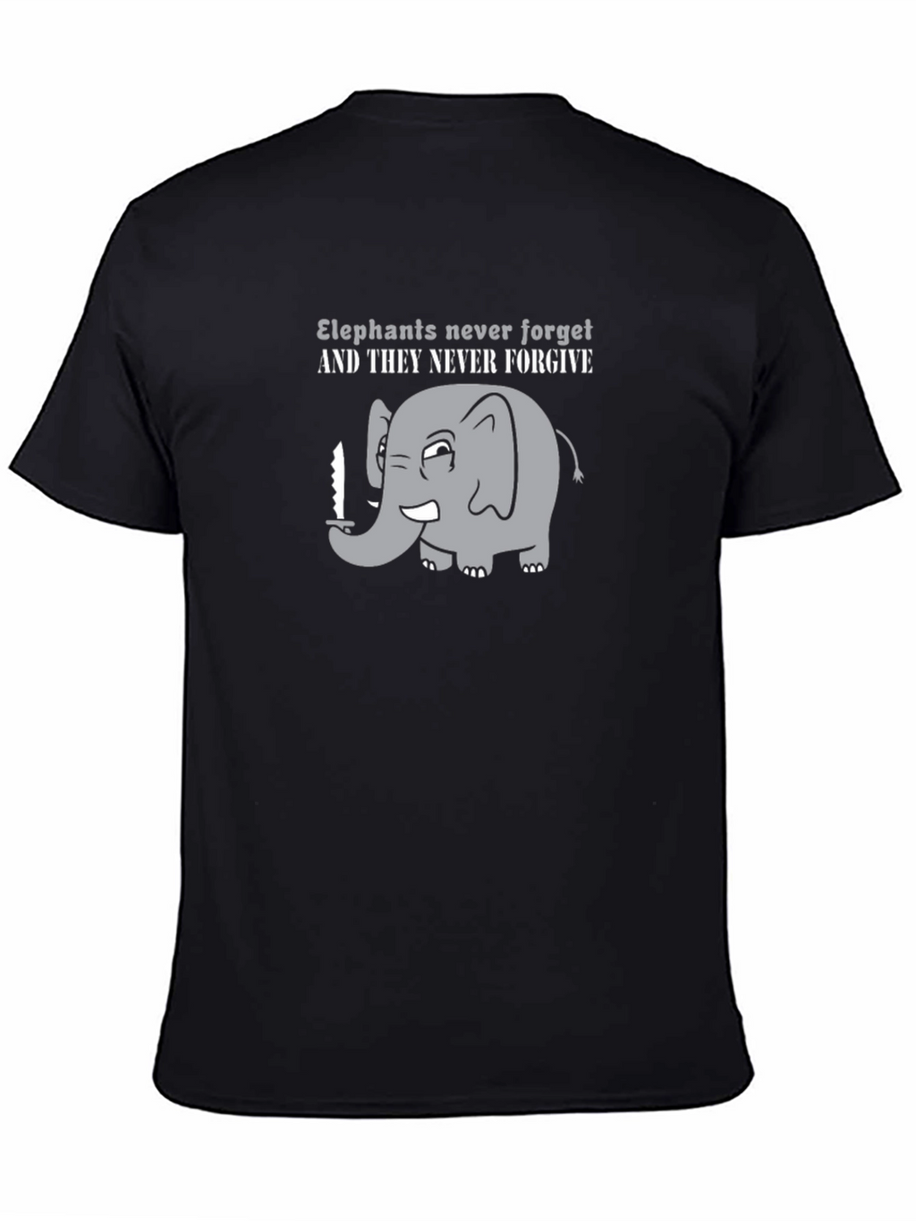 Elephant Never Forget Funny Graphic T-Shirt