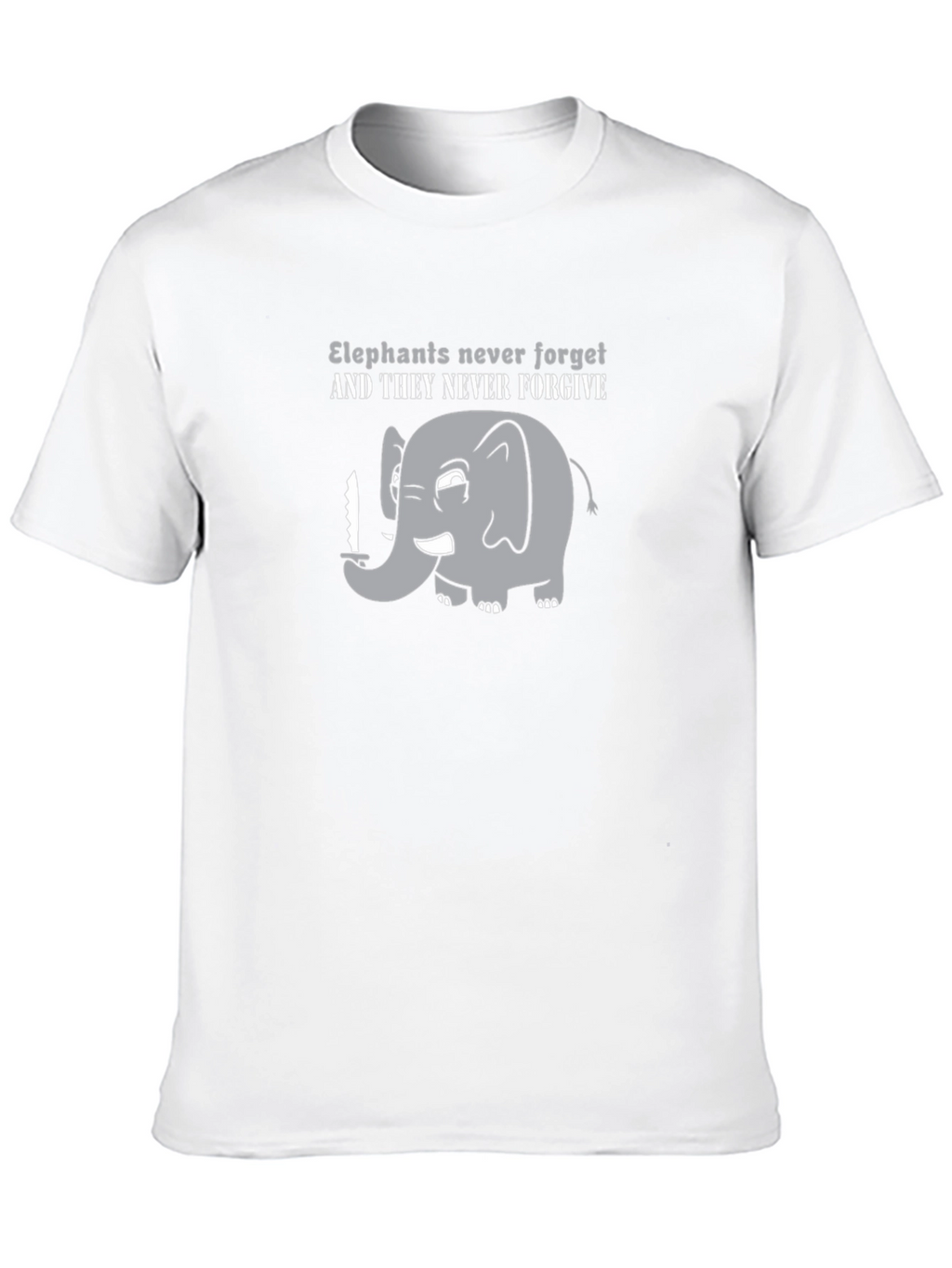 Elephant Never Forget Funny Graphic T-Shirt