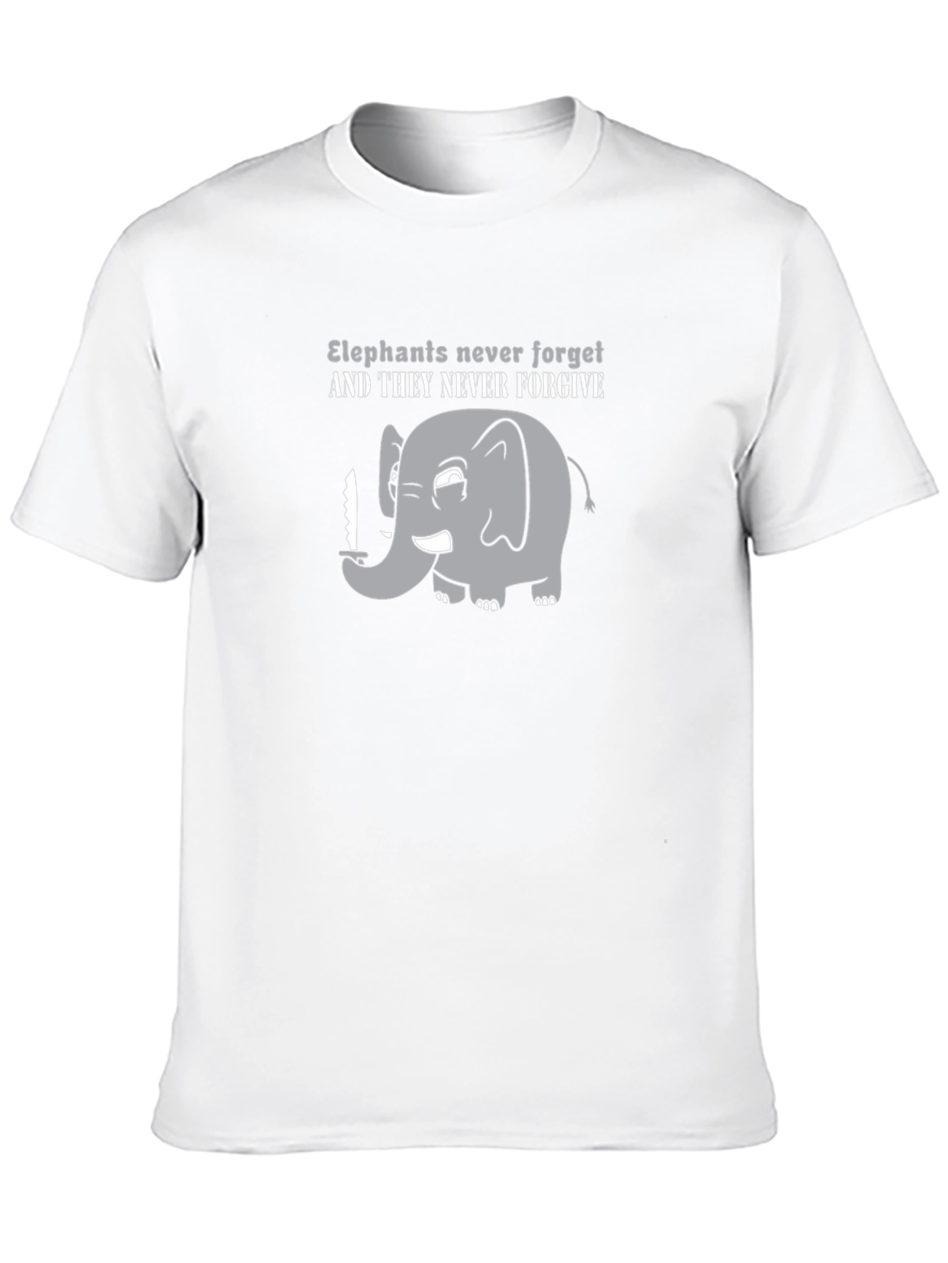 Elephant Never Forget Funny Graphic T-Shirt
