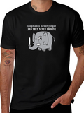 Elephant Never Forget Funny Graphic T-Shirt