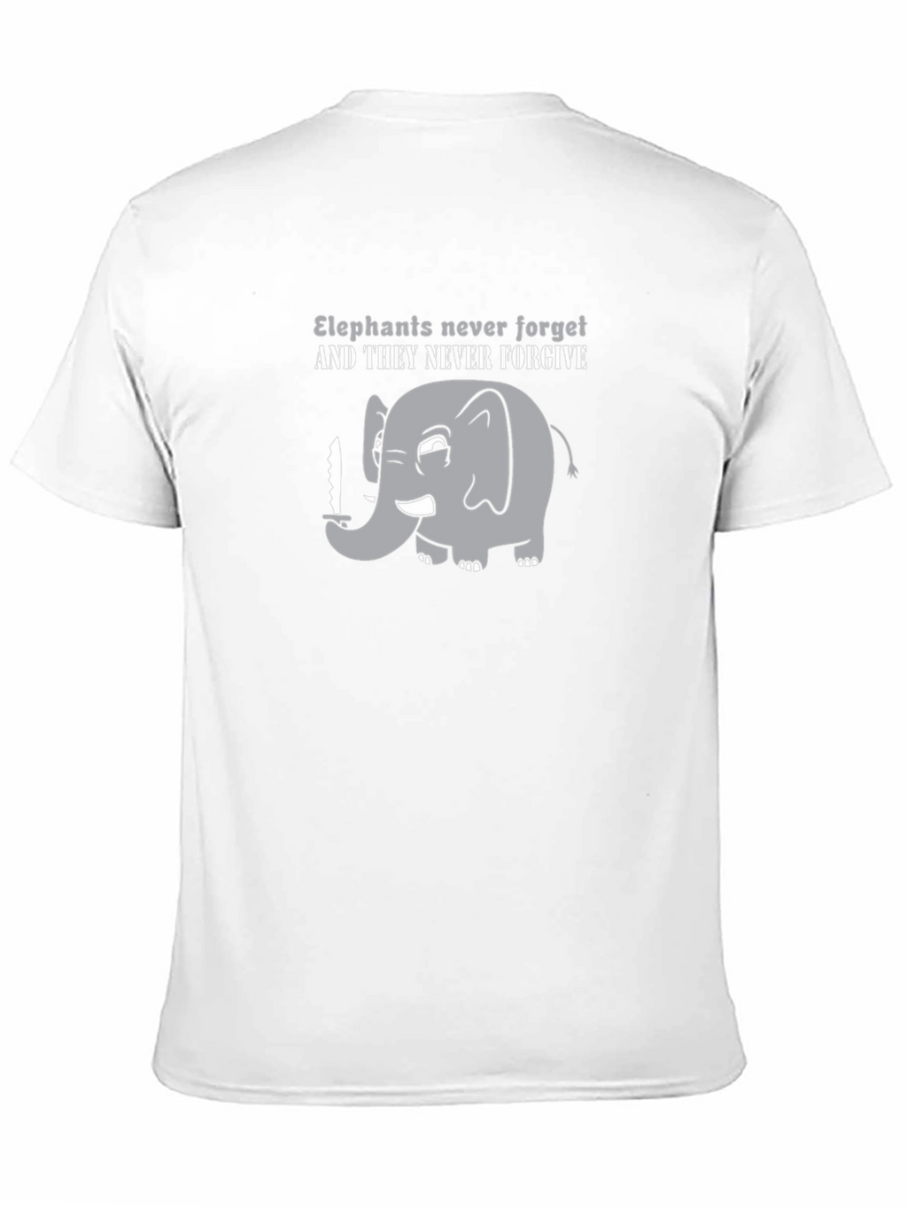 Elephant Never Forget Funny Graphic T-Shirt