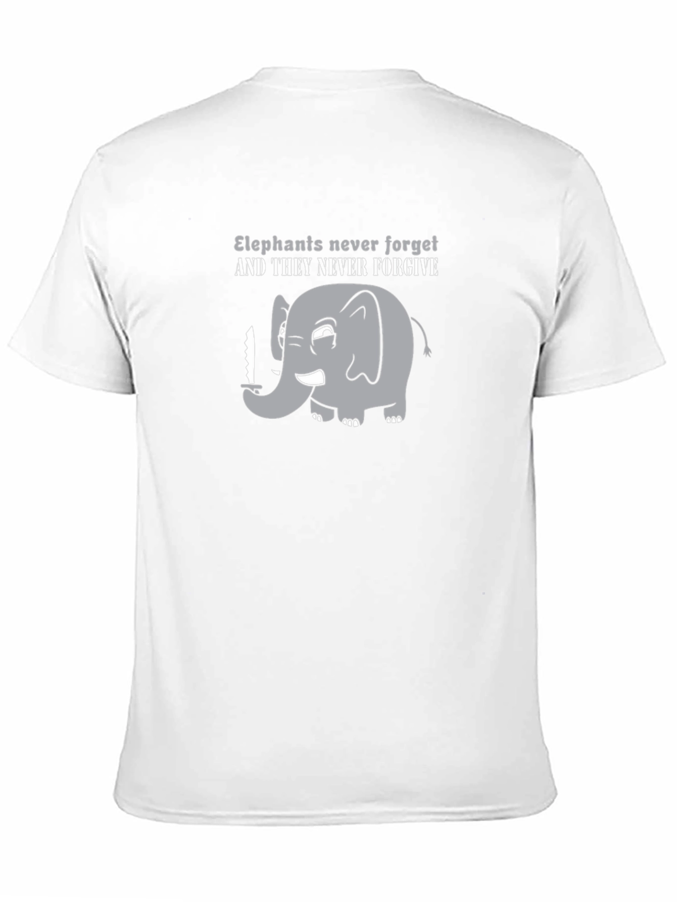 Elephant Never Forget Funny Graphic T-Shirt