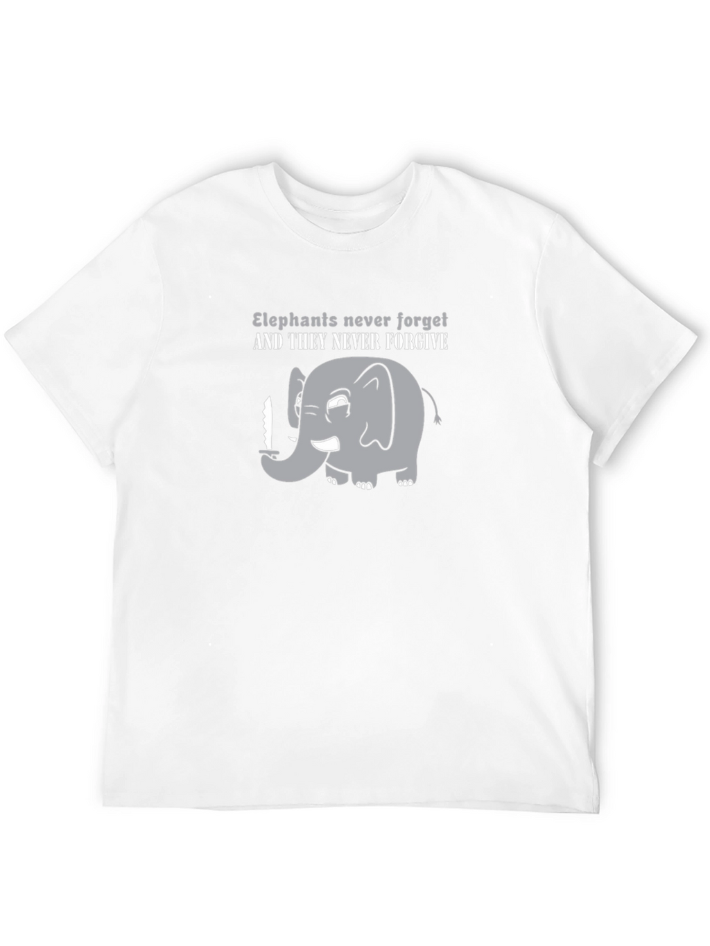 Elephant Never Forget Funny Graphic T-Shirt