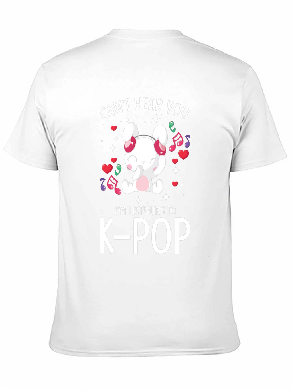 K-Pop Music Lover T-Shirt: Cute Bunny Design