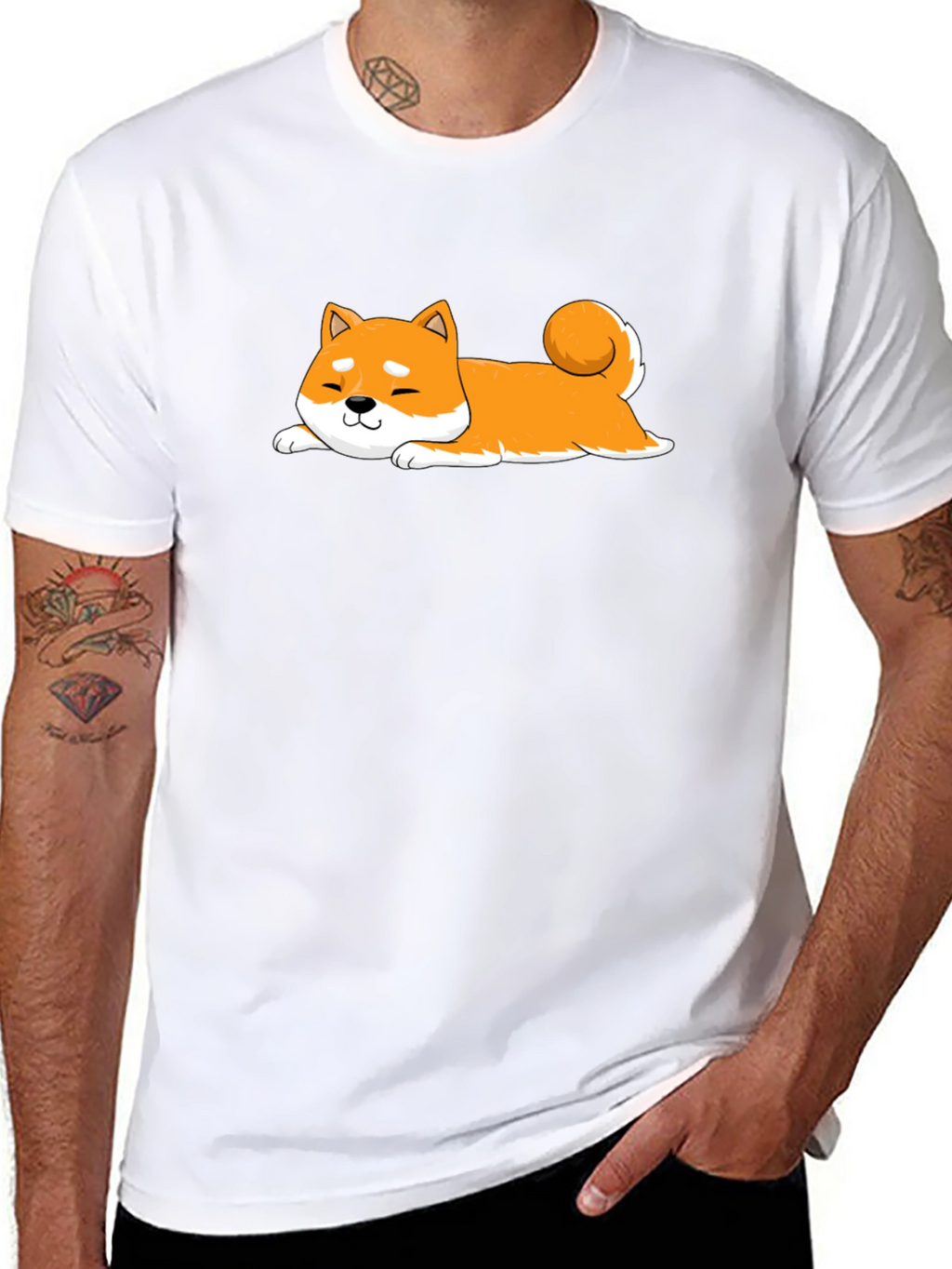 Shiba Inu T-Shirt - Black Cotton Dog Tee