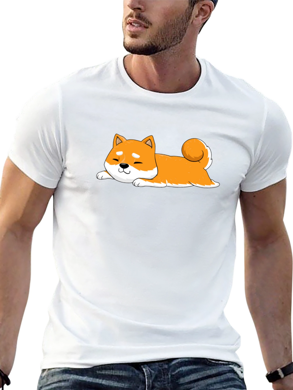 Shiba Inu T-Shirt - Black Cotton Dog Tee