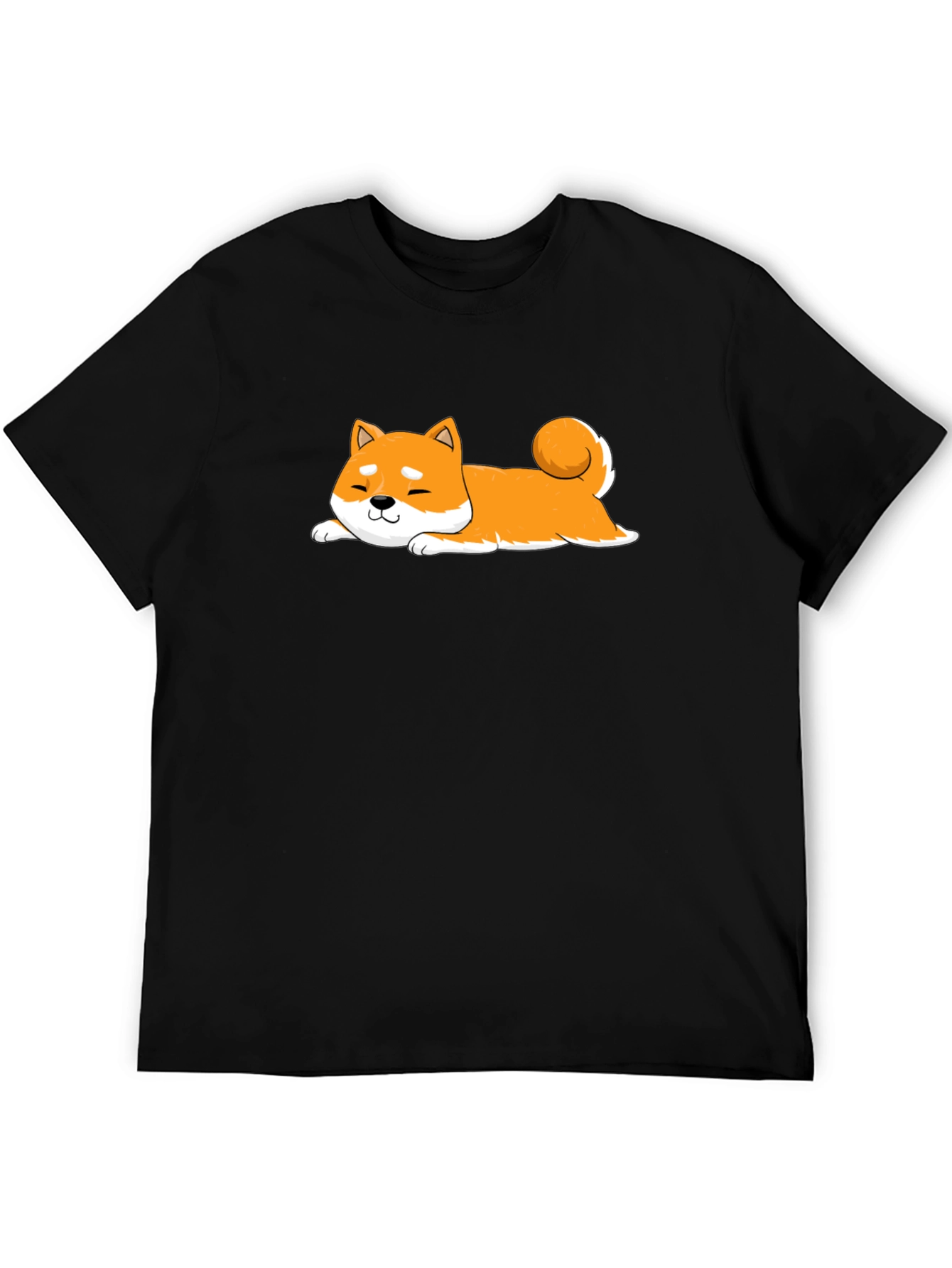 Shiba Inu T-Shirt - Black Cotton Dog Tee