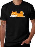 Shiba Inu T-Shirt - Black Cotton Dog Tee