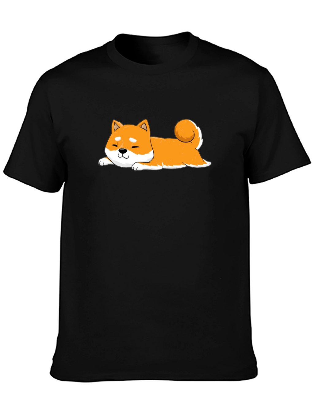Shiba Inu T-Shirt - Black Cotton Dog Tee