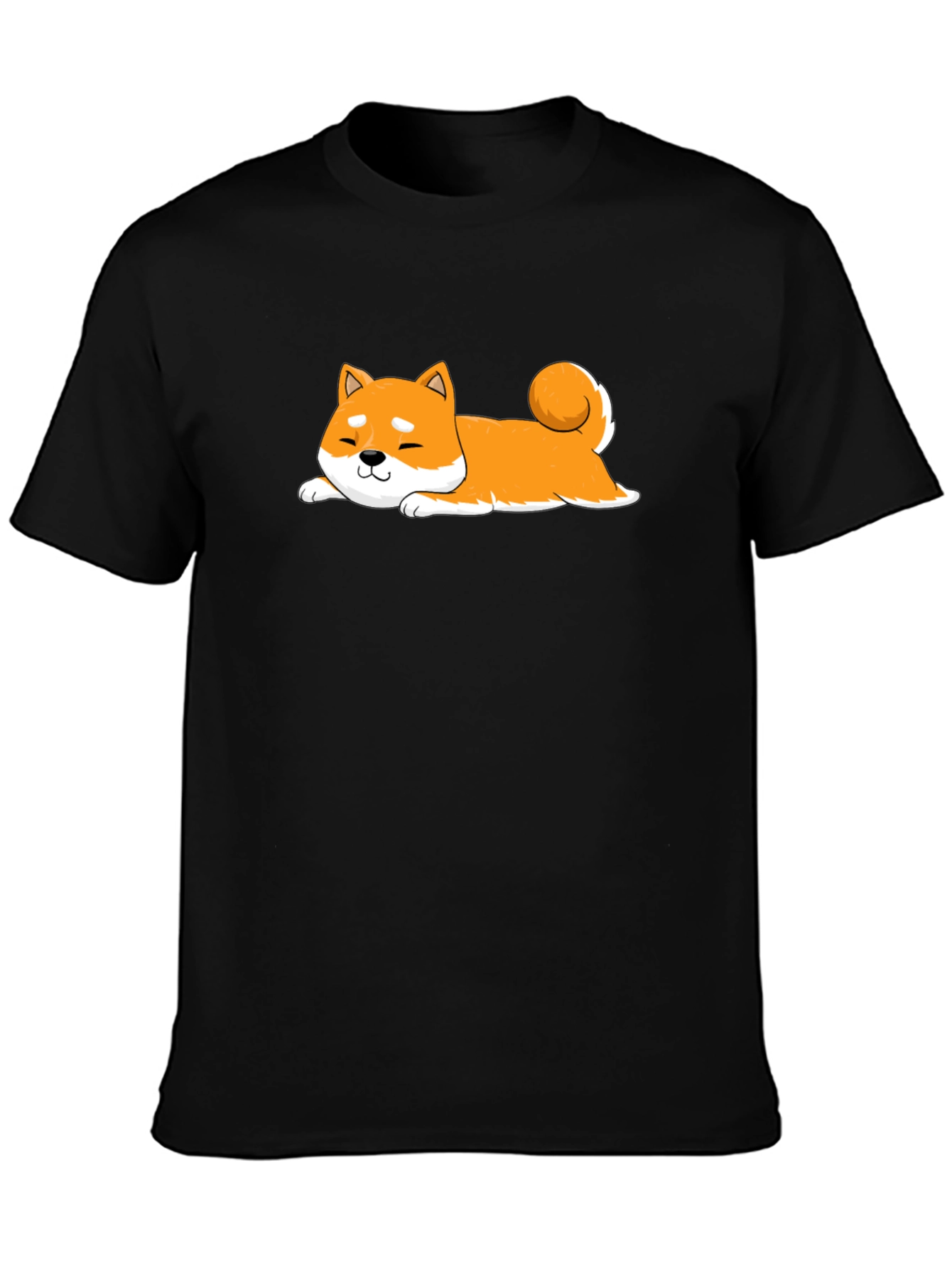 Shiba Inu T-Shirt - Black Cotton Dog Tee