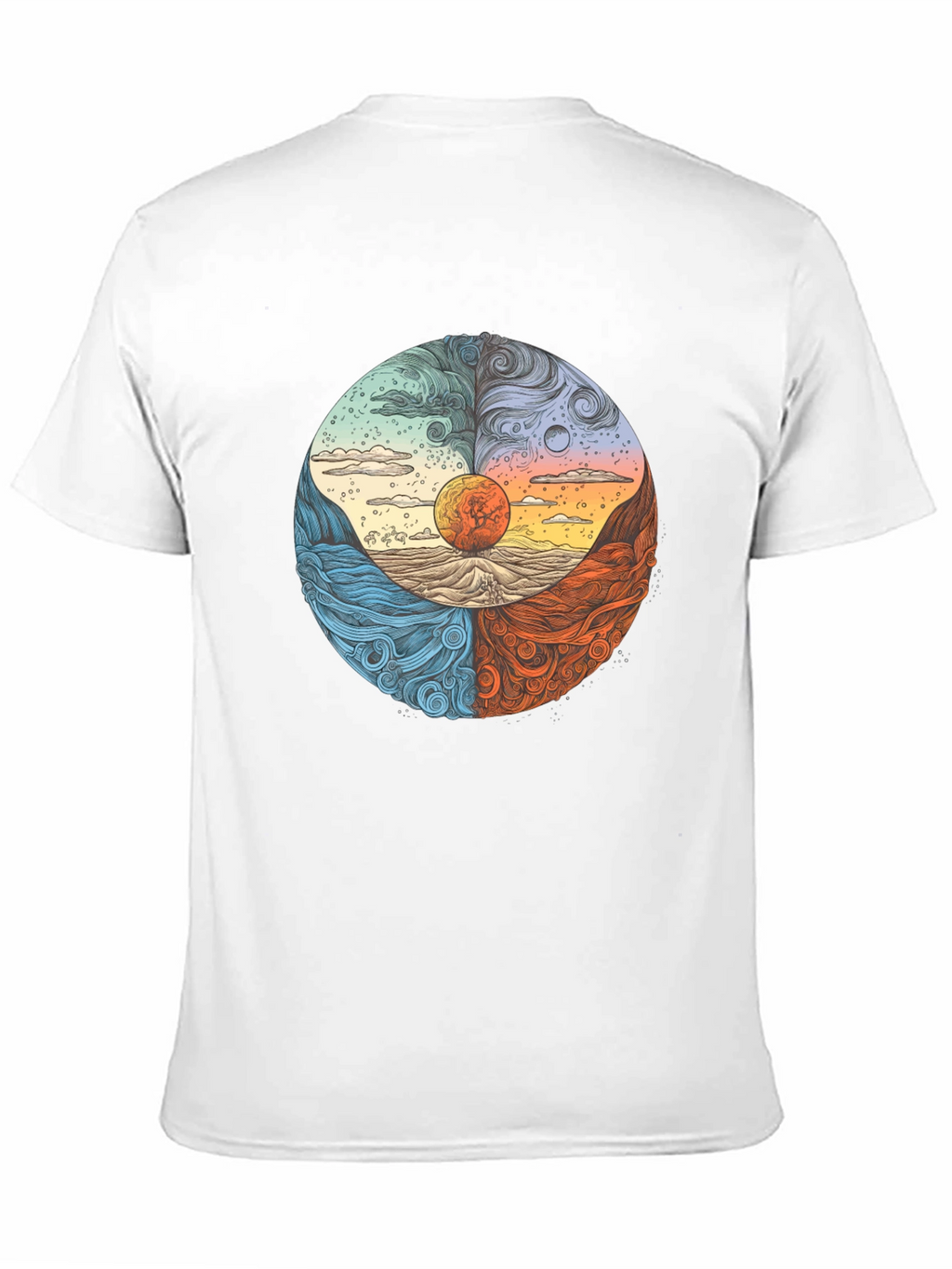 Four Elements Graphic Tee - Nature Inspired Design