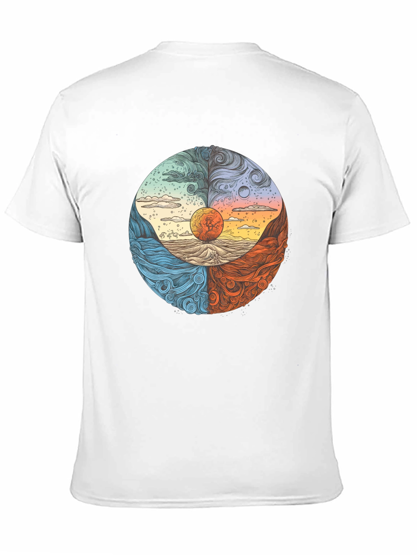 Four Elements Graphic Tee - Nature Inspired Design