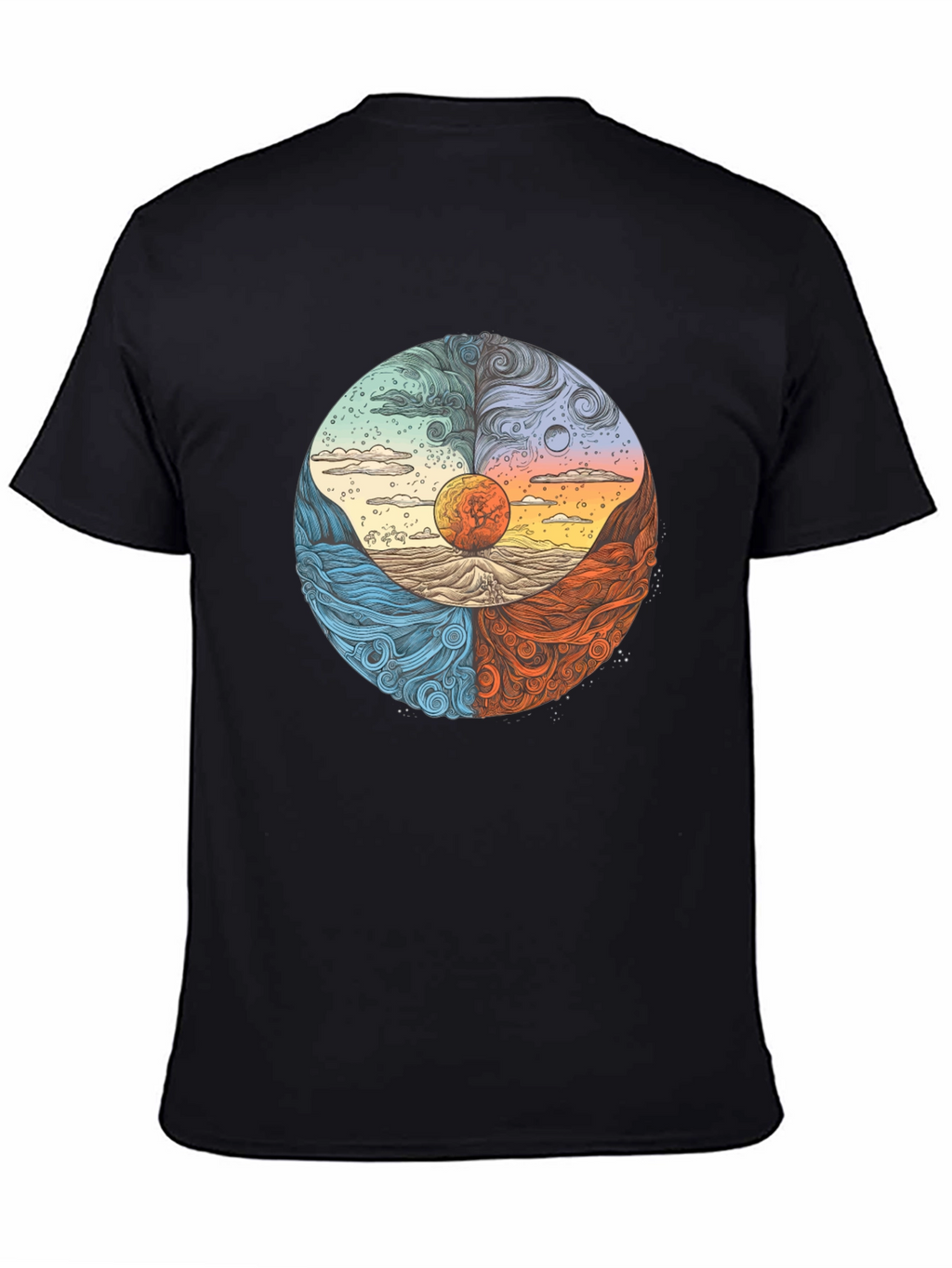 Four Elements Graphic Tee - Nature Inspired Design