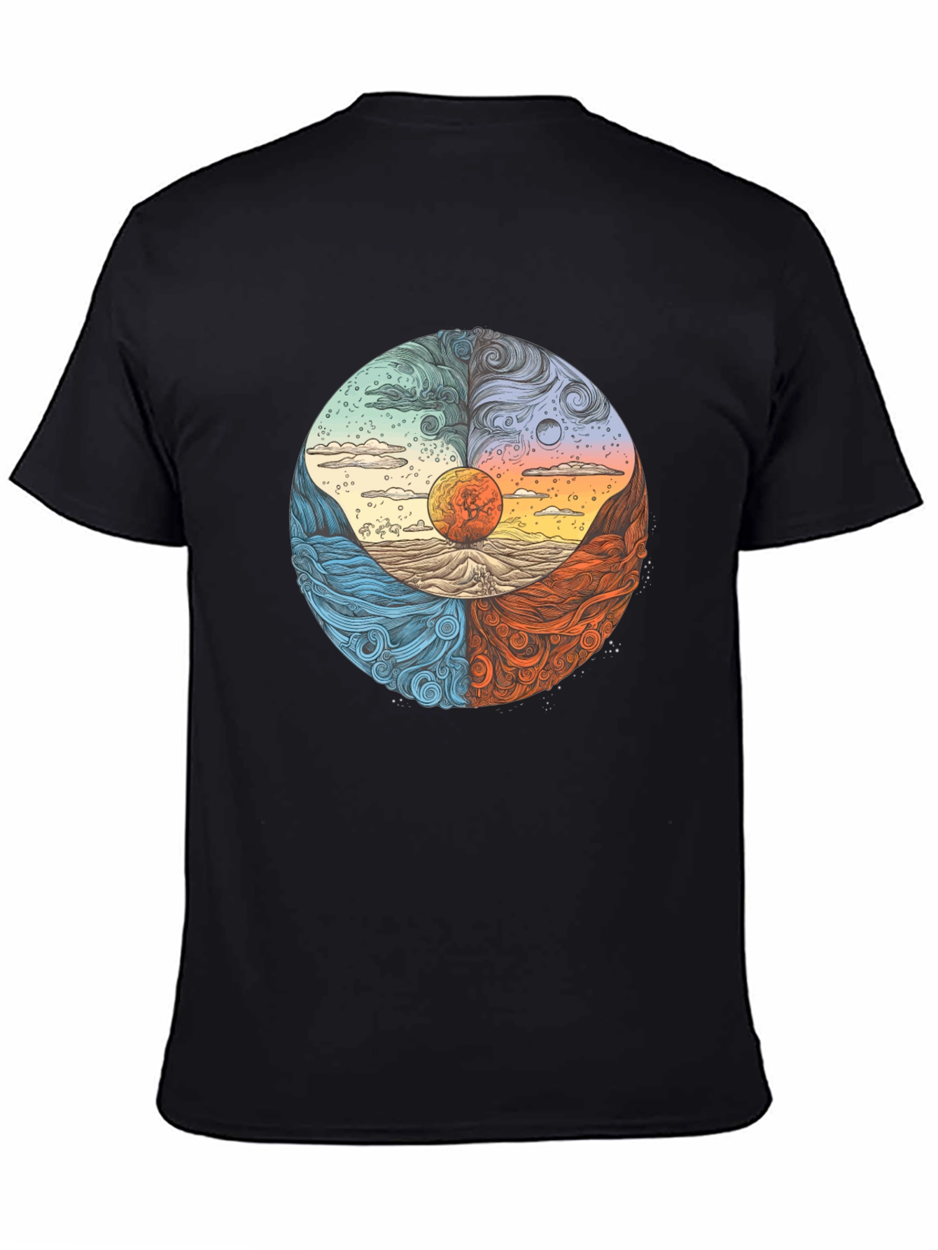 Four Elements Graphic Tee - Nature Inspired Design