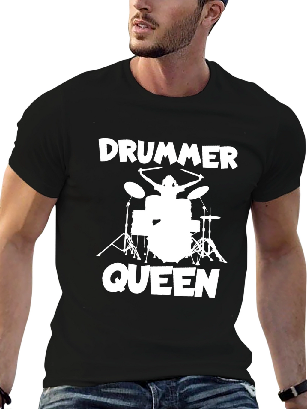 Drummer Queen Graphic Tee - Music Lover T-Shirt