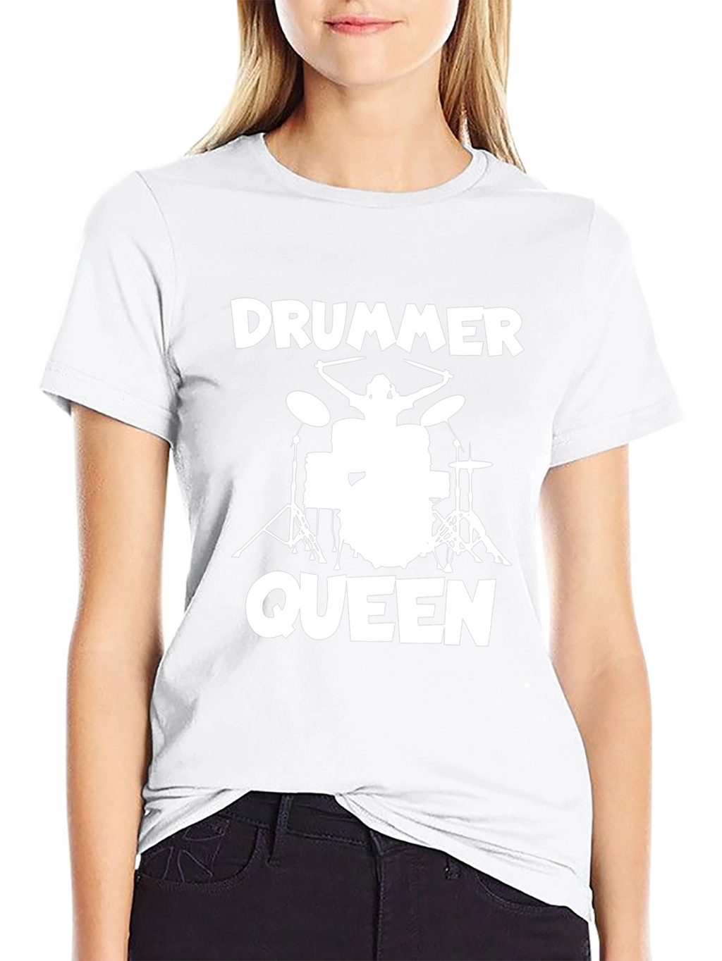 Drummer Queen Graphic Tee - Music Lover T-Shirt
