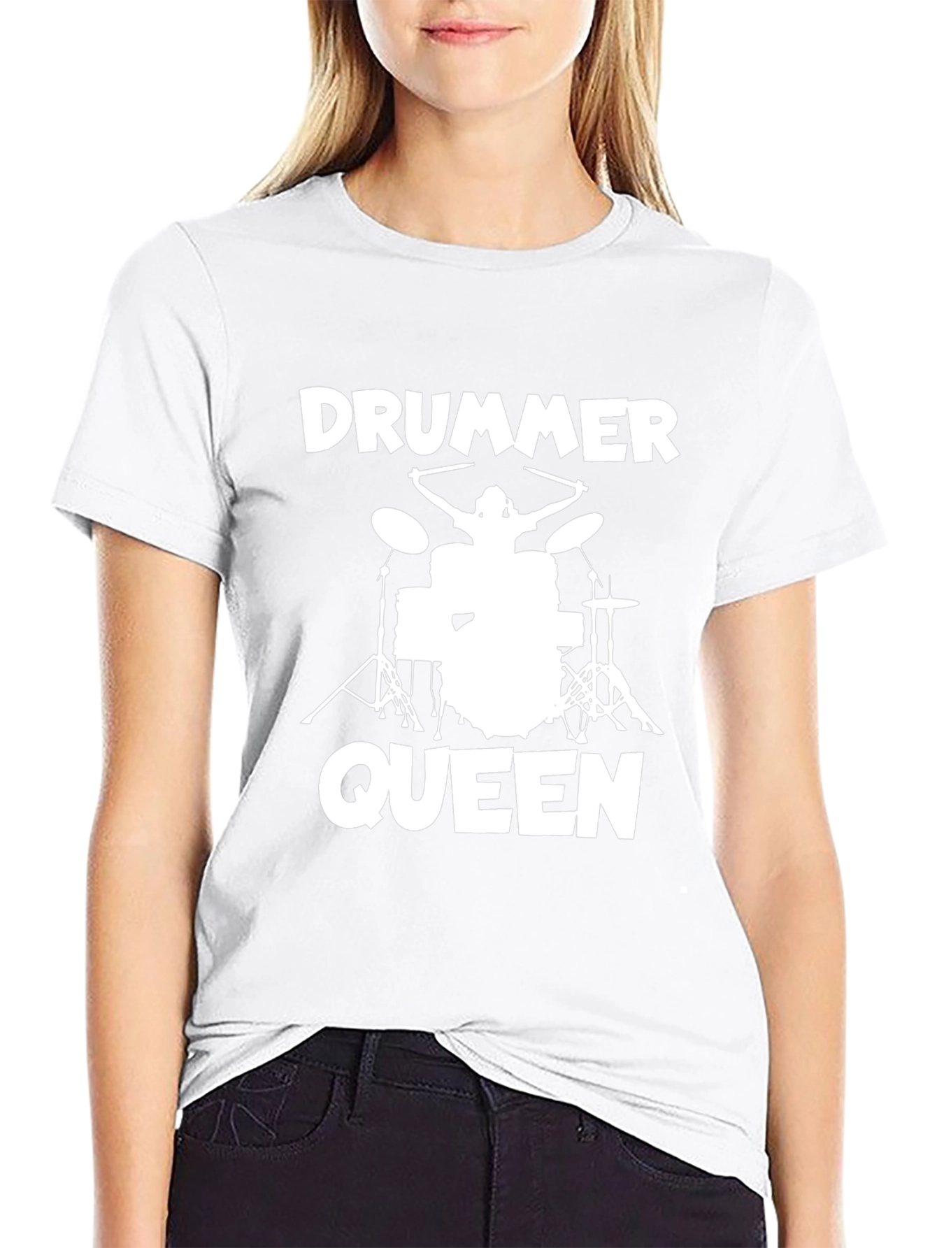 Drummer Queen Graphic Tee - Music Lover T-Shirt