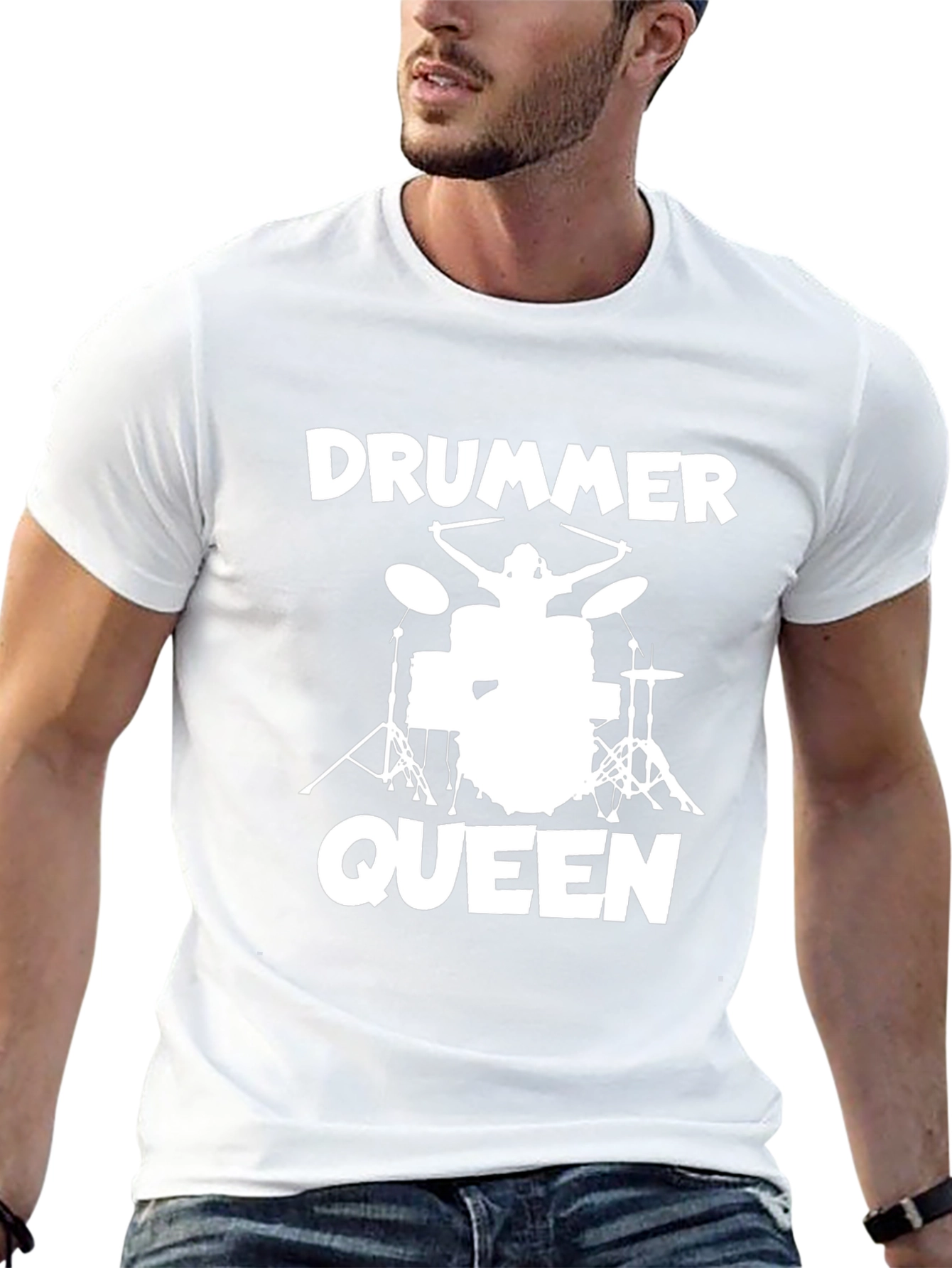 Drummer Queen Graphic Tee - Music Lover T-Shirt