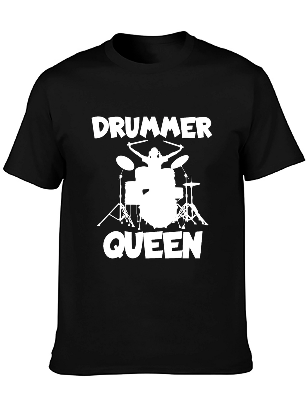 Drummer Queen Graphic Tee - Music Lover T-Shirt
