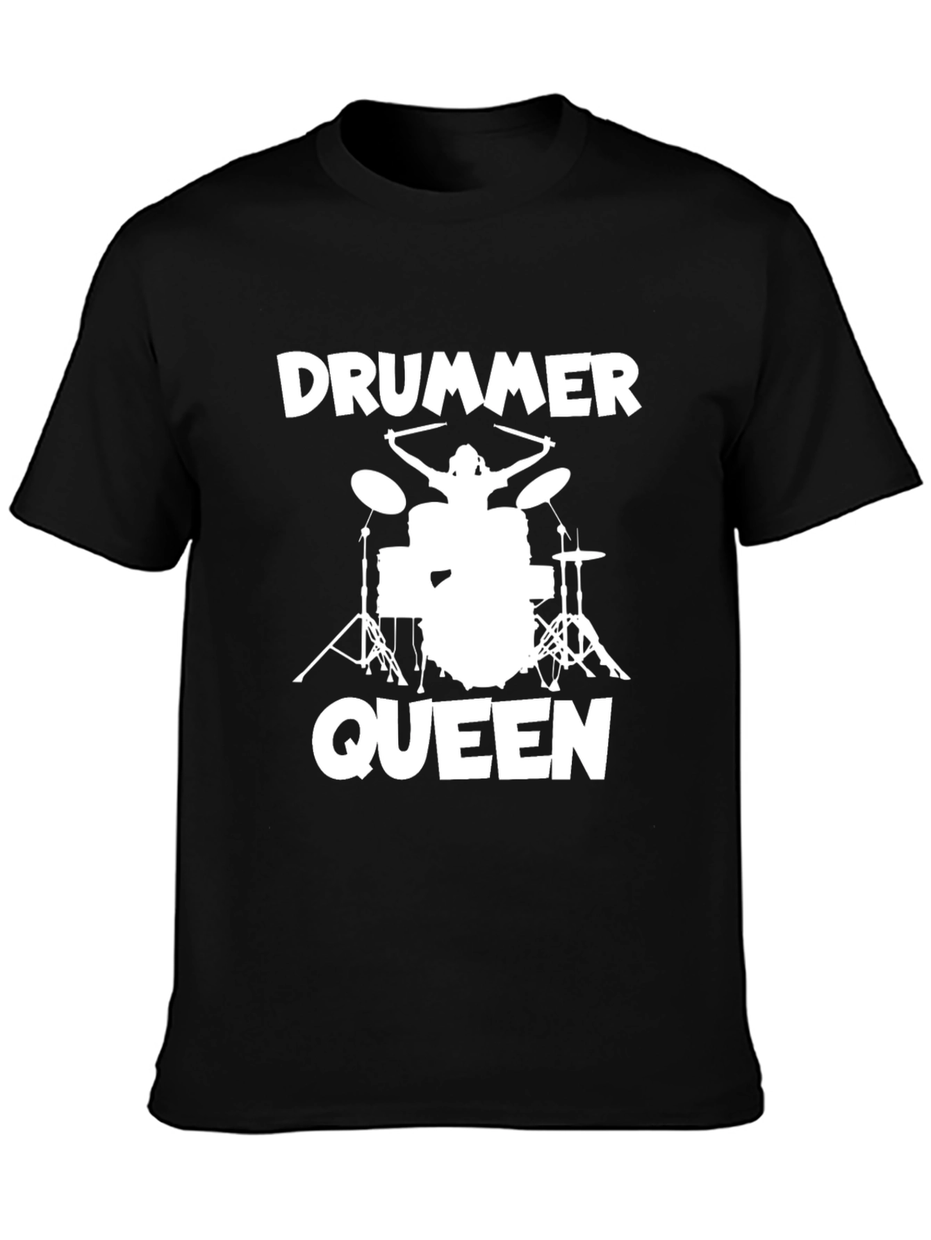 Drummer Queen Graphic Tee - Music Lover T-Shirt