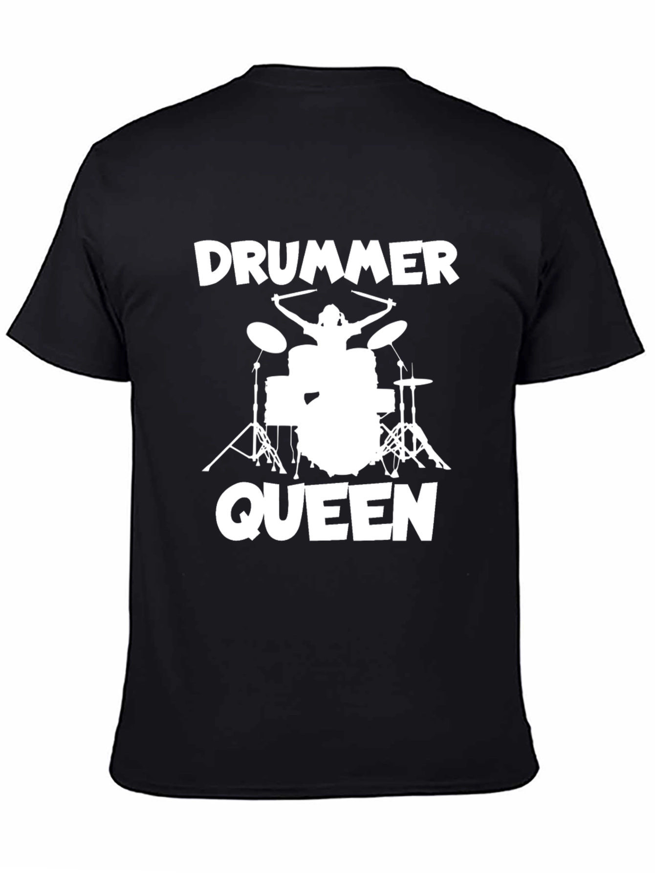 Drummer Queen Graphic Tee - Music Lover T-Shirt