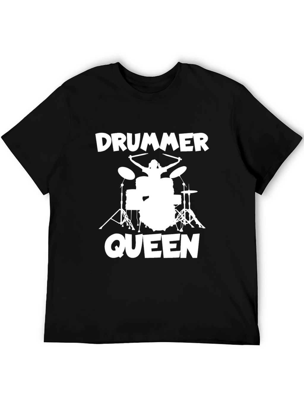 Drummer Queen Graphic Tee - Music Lover T-Shirt