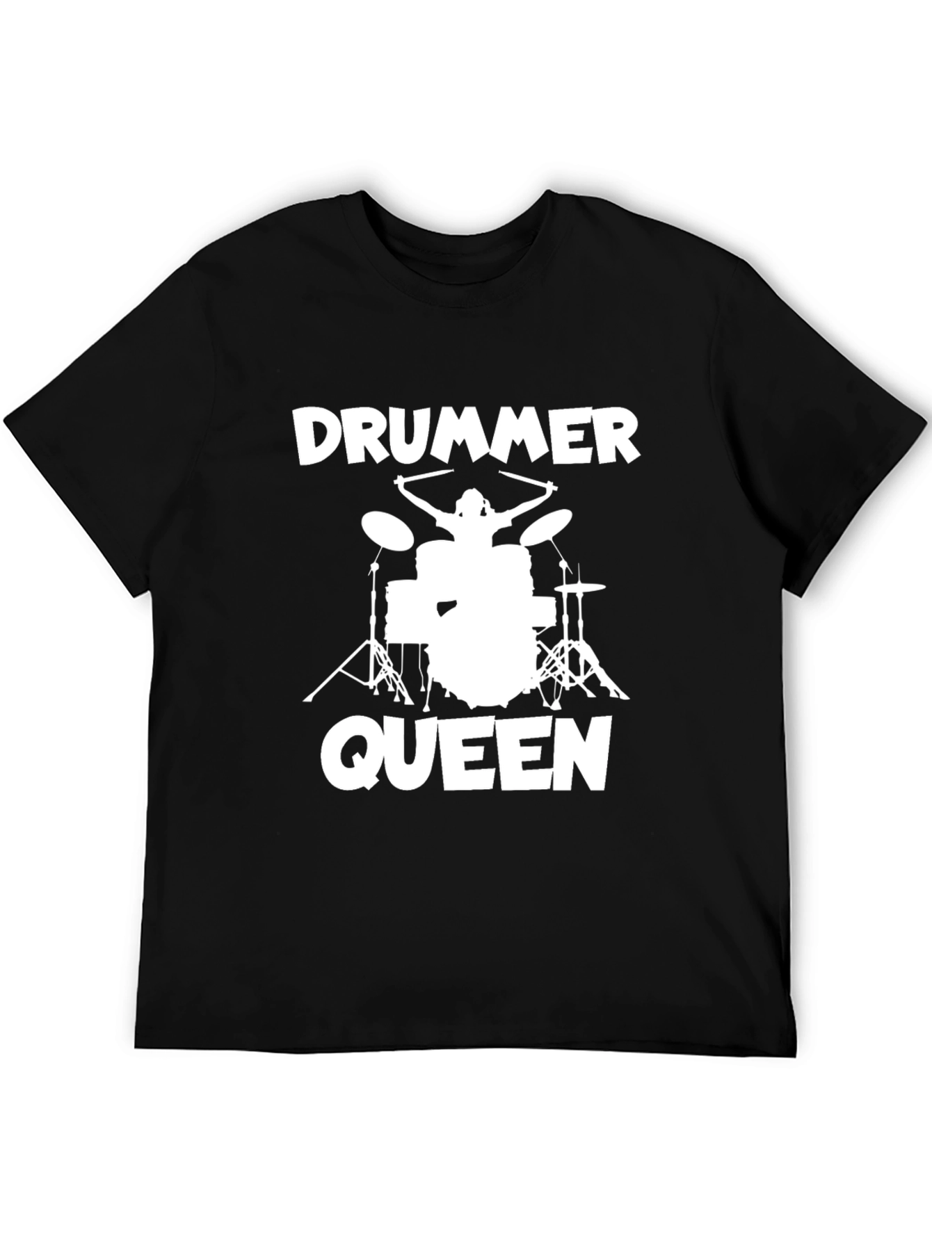 Drummer Queen Graphic Tee - Music Lover T-Shirt