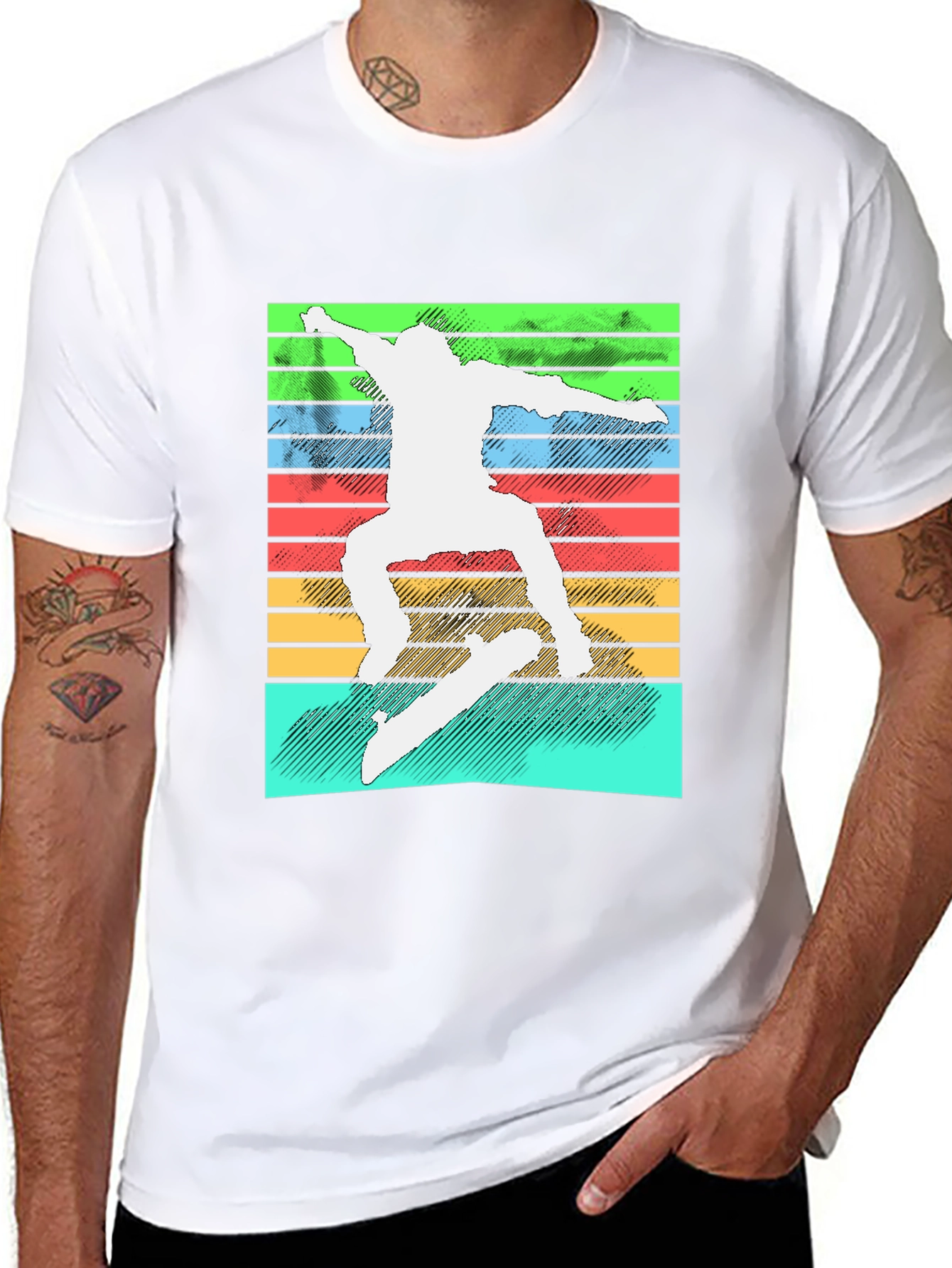 Retro Skater T-Shirt - Cool Graphic Tee
