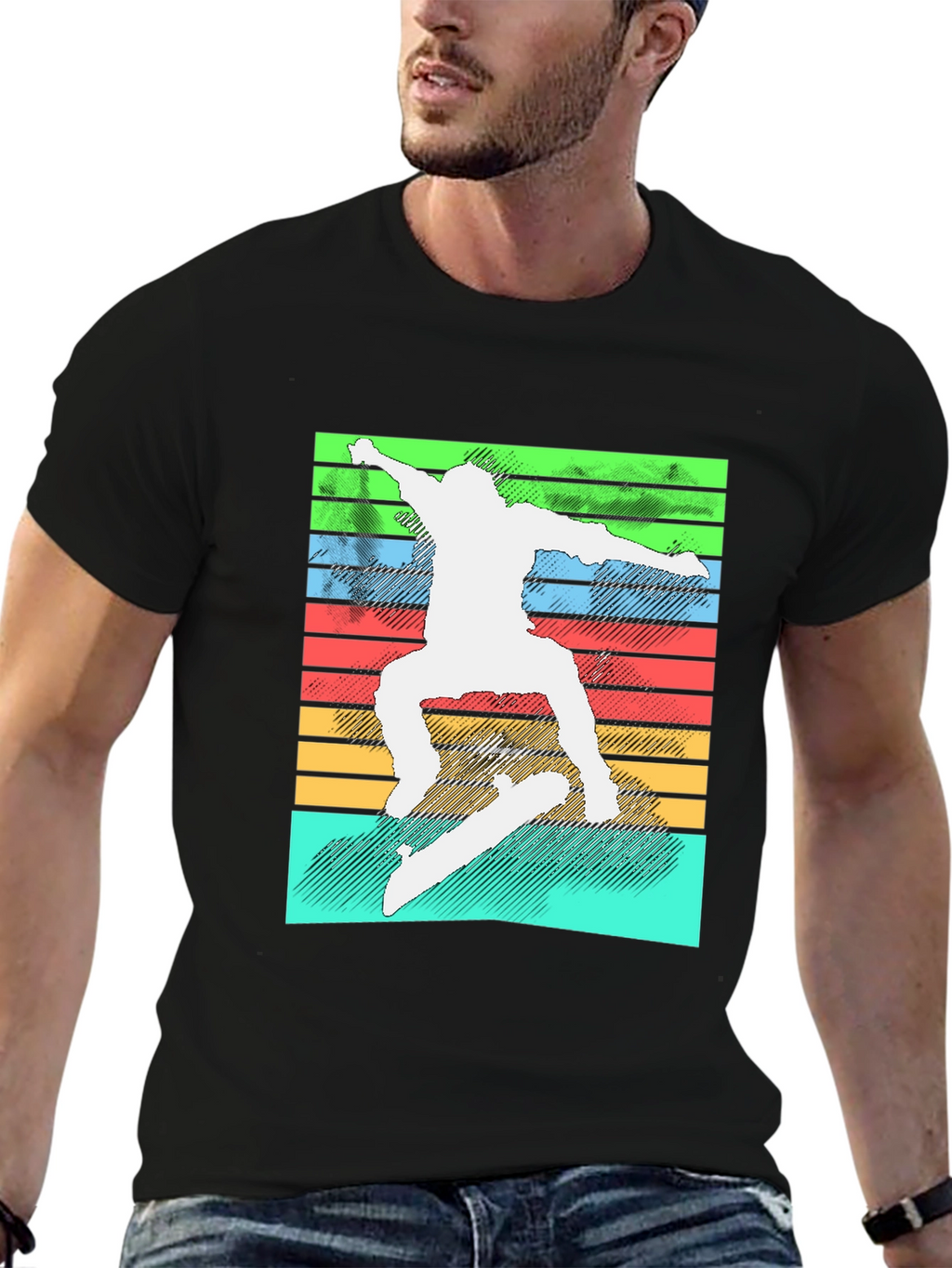 Retro Skater T-Shirt - Cool Graphic Tee
