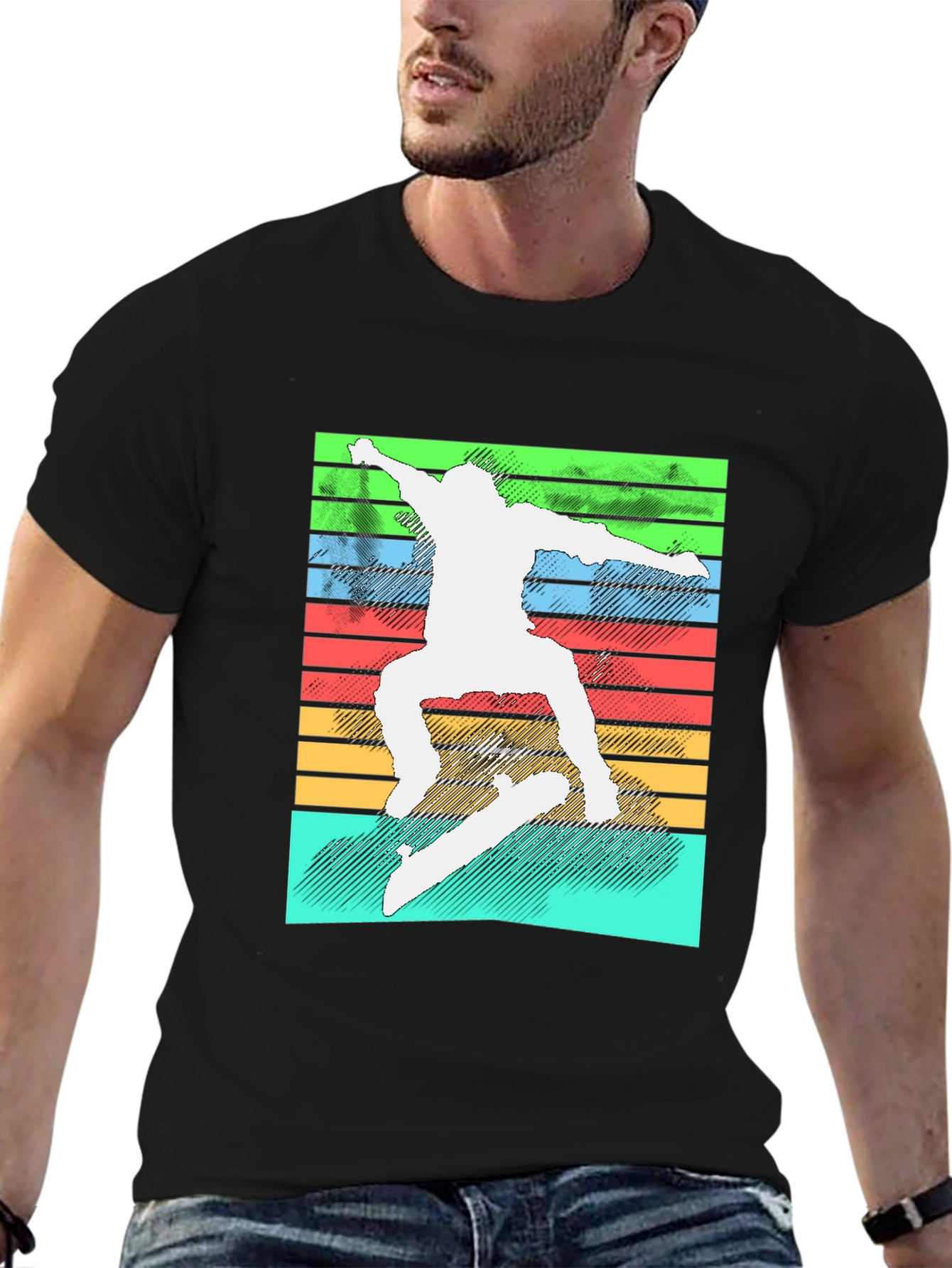 Retro Skater T-Shirt - Cool Graphic Tee
