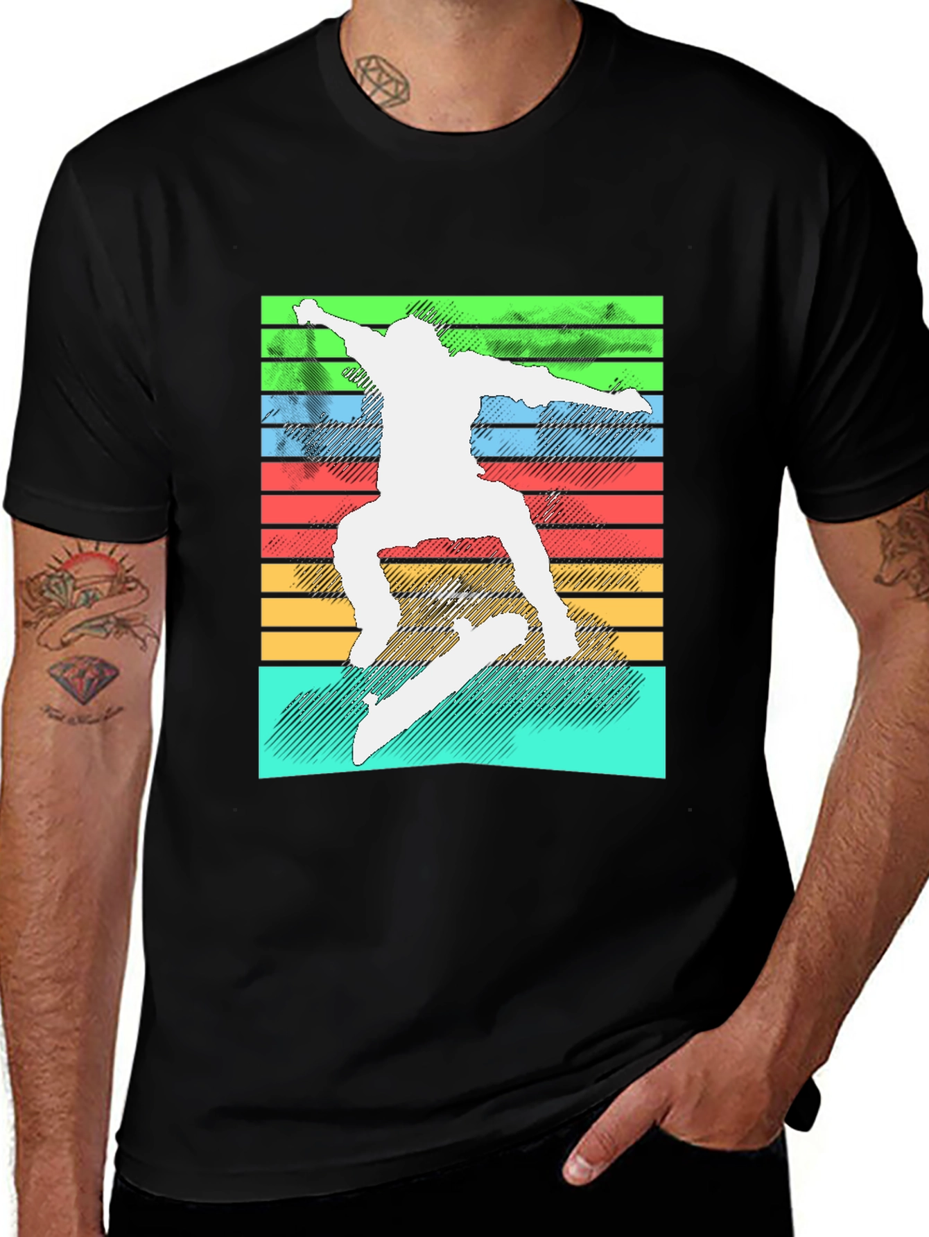 Retro Skater T-Shirt - Cool Graphic Tee