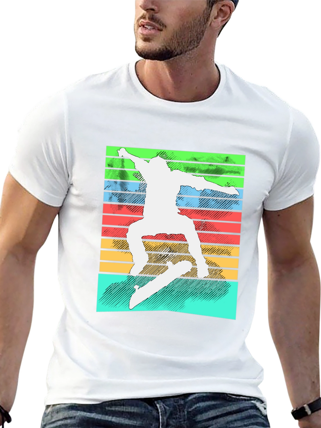 Retro Skater T-Shirt - Cool Graphic Tee