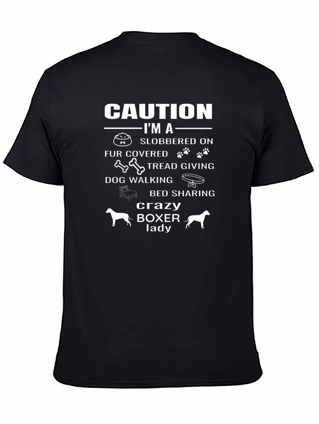 Caution Im a Crazy Boxer Lady T-Shirt
