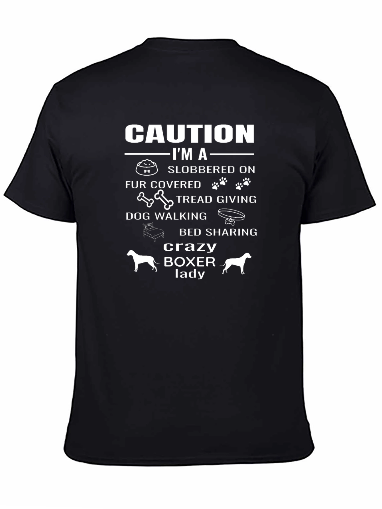 Caution Im a Crazy Boxer Lady T-Shirt
