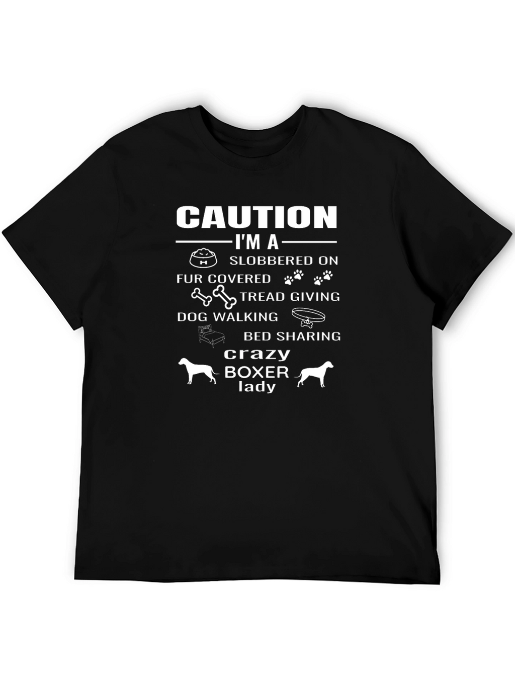 Caution Im a Crazy Boxer Lady T-Shirt