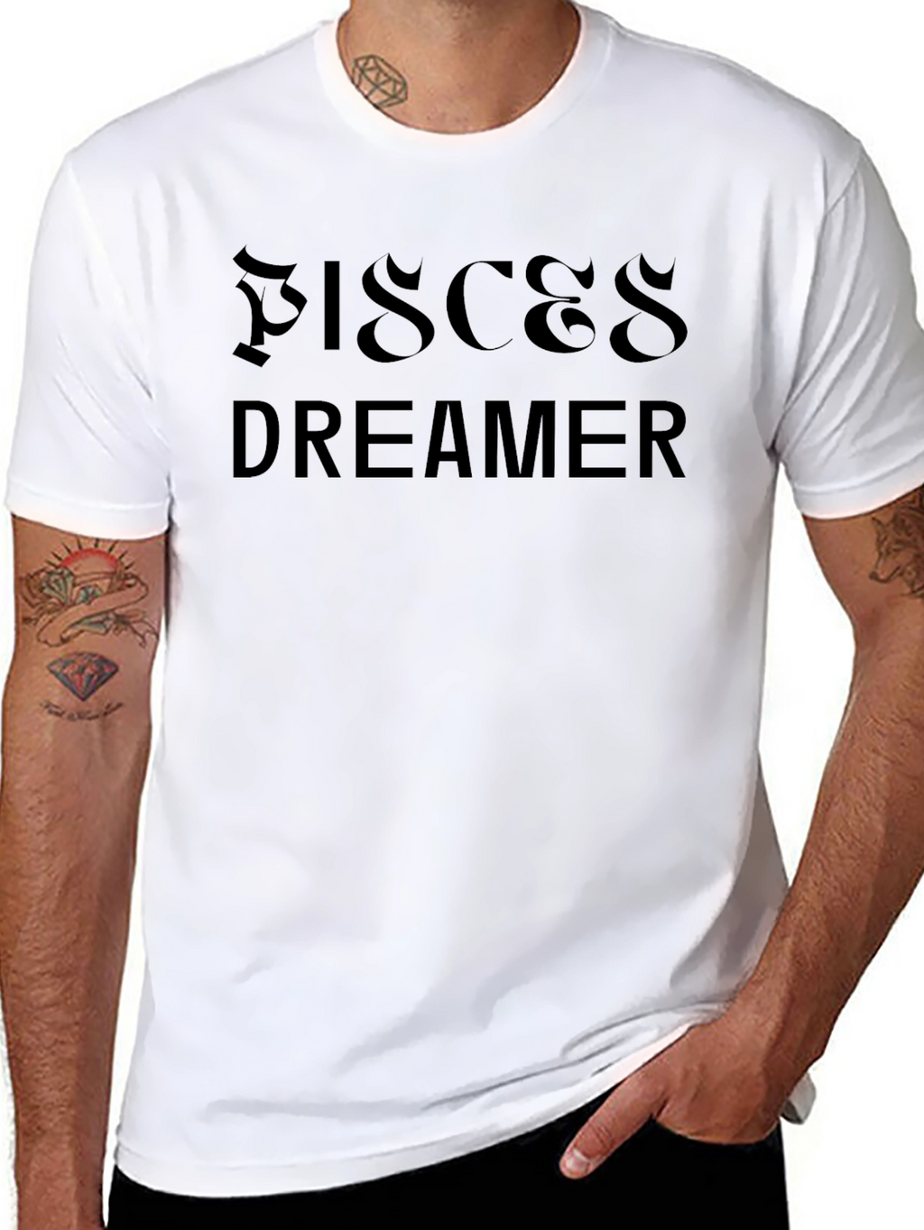 Pisces Dreamer Black Graphic Tee
